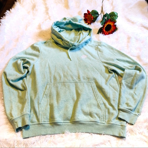 Nike Sweaters - NIKE WOMENS FUNNEL NECK FLEECE HOODIE IGLOO size M